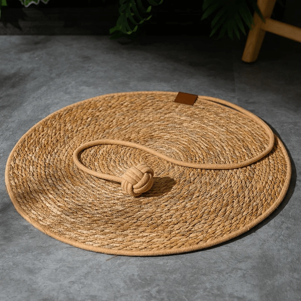 CLAWCARE – Eco-Friendly Rattan Cat Scratcher Mat for Healthy Nails and Furniture Safety 0
