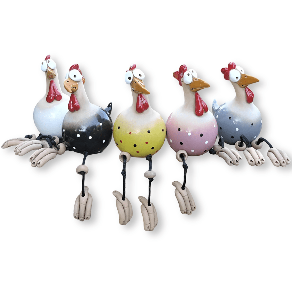 CLUCKNEST – Big-Eyed Chicken Statue in Weatherproof Resin for Charming Garden Décor 13