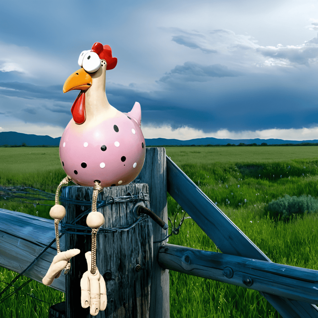 CLUCKNEST – Big-Eyed Chicken Statue in Weatherproof Resin for Charming Garden Décor 8