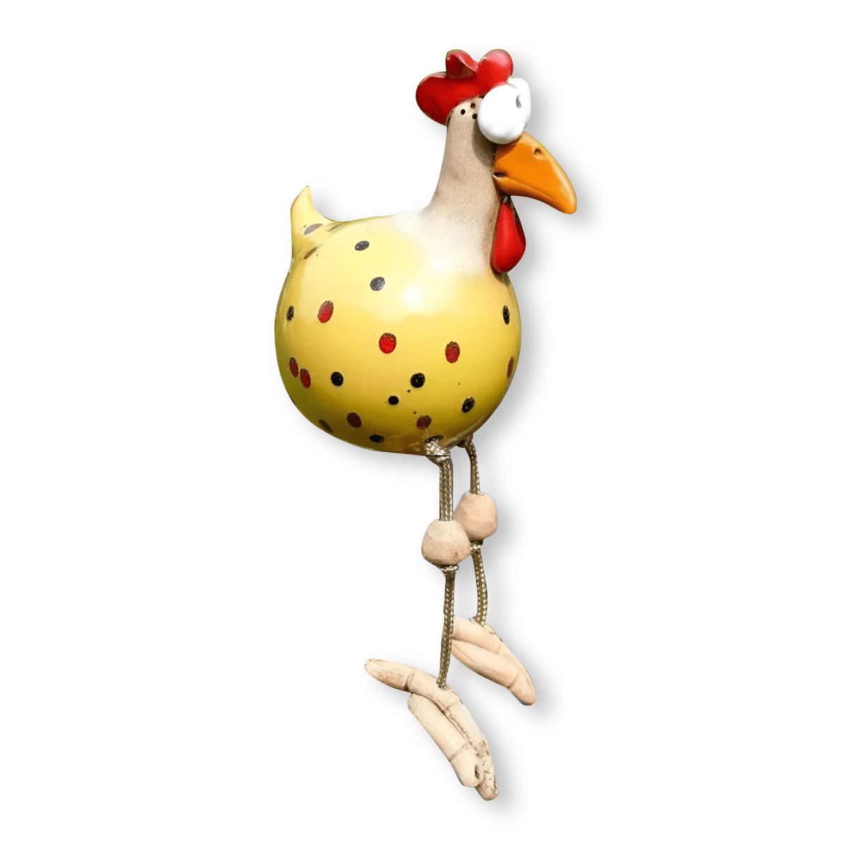 CLUCKNEST – Big-Eyed Chicken Statue in Weatherproof Resin for Charming Garden Décor 9