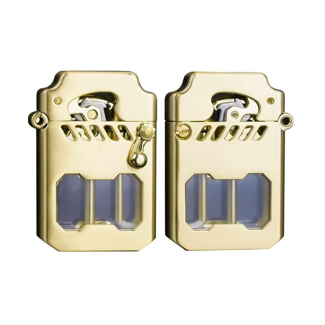 Briquet GearFrame - Briquet coupe-vent avec mécanisme à engrenages et verrouillage de sécurité