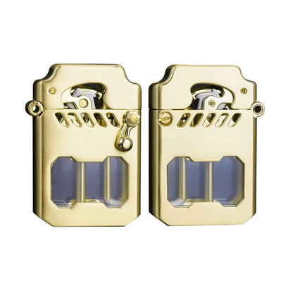 Briquet GearFrame - Briquet coupe-vent avec mécanisme à engrenages et verrouillage de sécurité