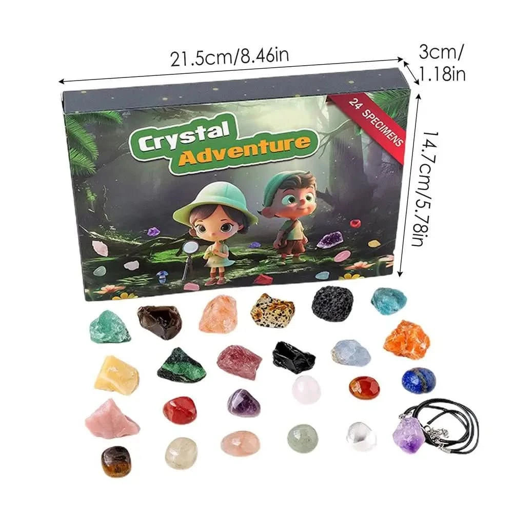 Jalokivien adventtikalenteri – 24 luonnollista kristallia lomien laskentaan 2025