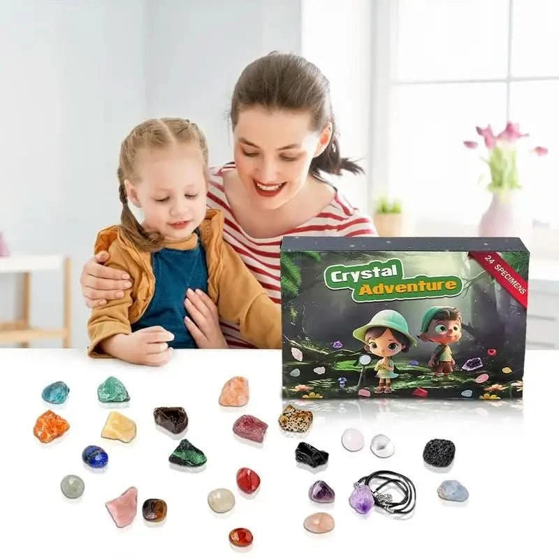 Jalokivien adventtikalenteri – 24 luonnollista kristallia lomien laskentaan 2025