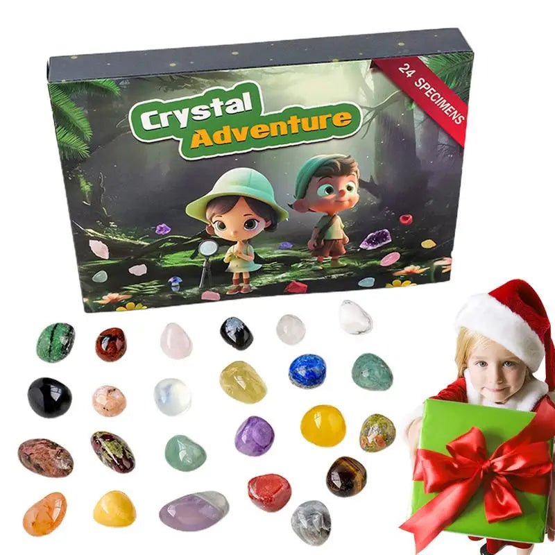 Edelsteen Adventskalender – 24 Natuurlijke Kristallen voor de Vakantie-Aftelling 2025