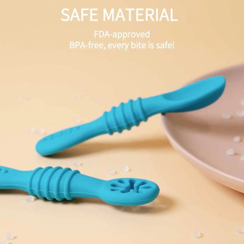 BABYBITE – Soft Silicone Baby Feeding Spoon Set for Toddlers 4