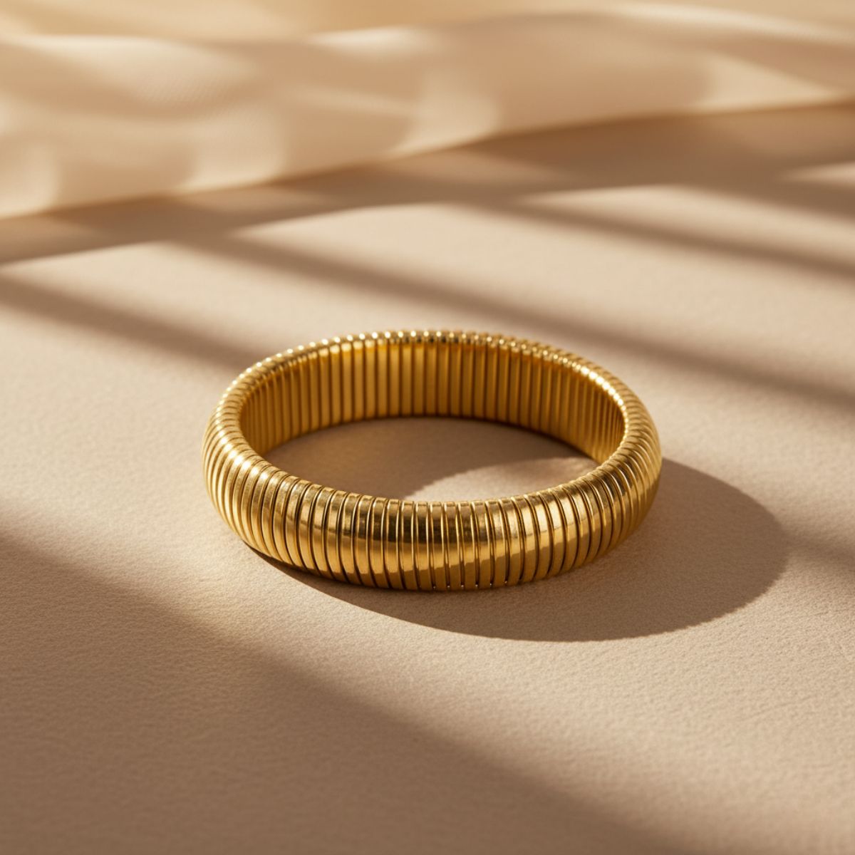 Golden Coastal Contour Bangle