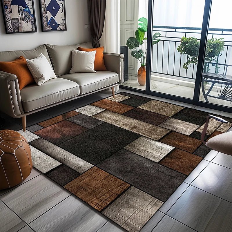 GEOVIBE TOUCHLY – Stylish Geometric Area Rug for Soft Non-Slip Home Comfort 3