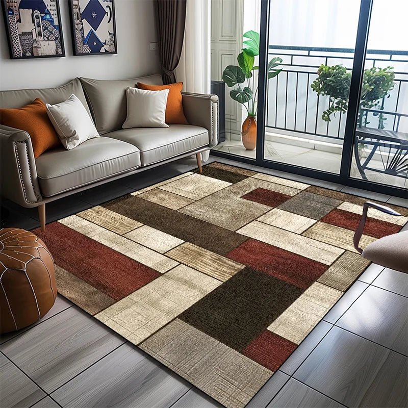 GEOVIBE TOUCHLY – Stylish Geometric Area Rug for Soft Non-Slip Home Comfort 4