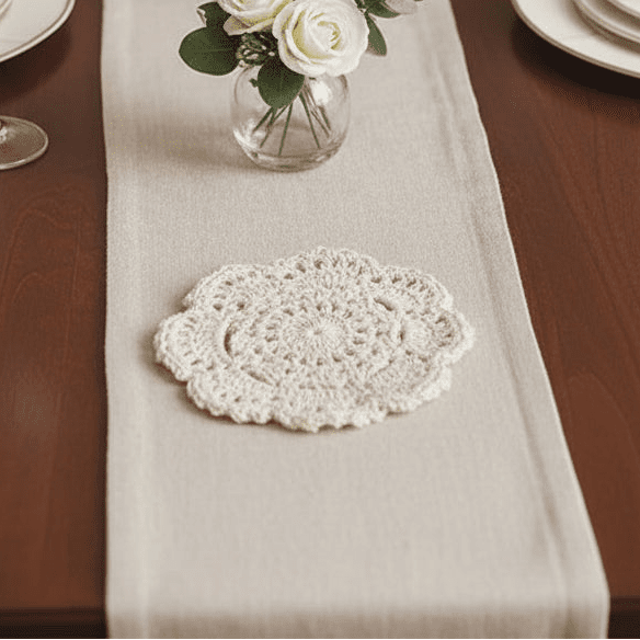 GIFTORA BLOOM – Bohemian Floral Crochet Coasters for Vintage Home Decor