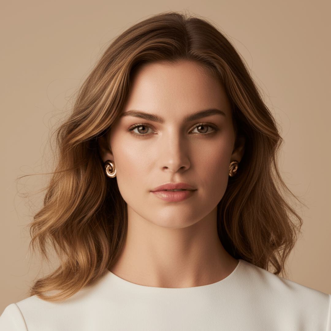 Pendientes de botón con nudo dorado Sol Dorado