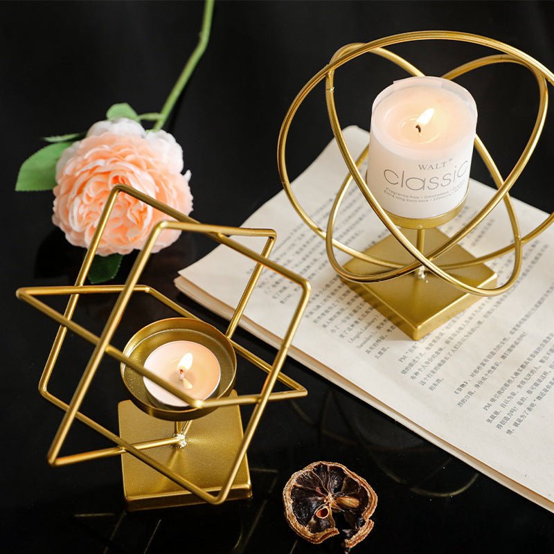 Nordic Light Luxury Golden Candlestick Ornaments 5