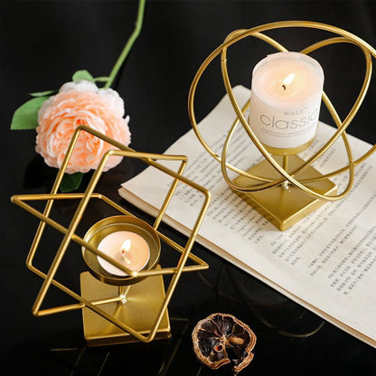 Nordic Light Luxury Golden Candlestick Ornaments 5