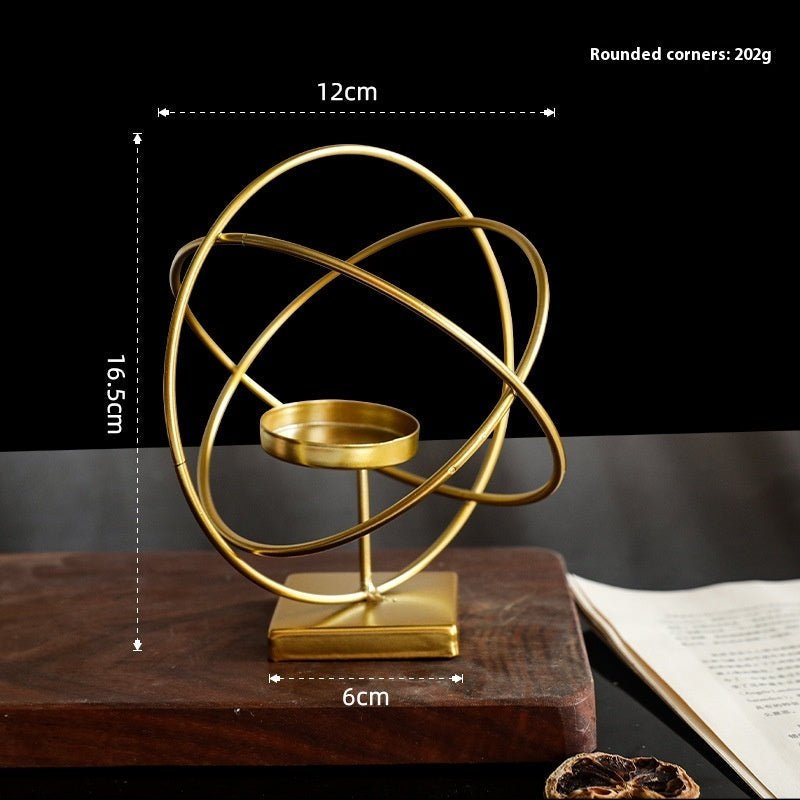 Nordic Light Luxury Golden Candlestick Ornaments 0