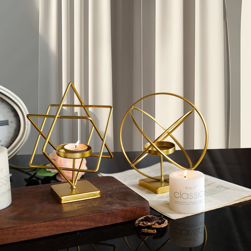 Nordic Light Luxury Golden Candlestick Ornaments 1