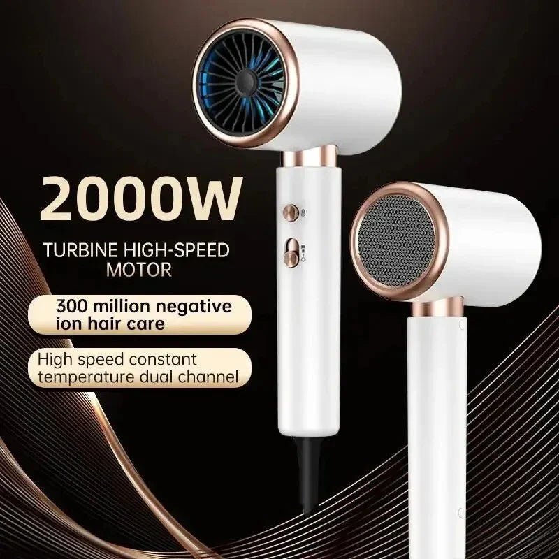 GLAMDRY – Sèche-cheveux ionique 2400W pour un coiffage rapide, sans frisottis et brillant