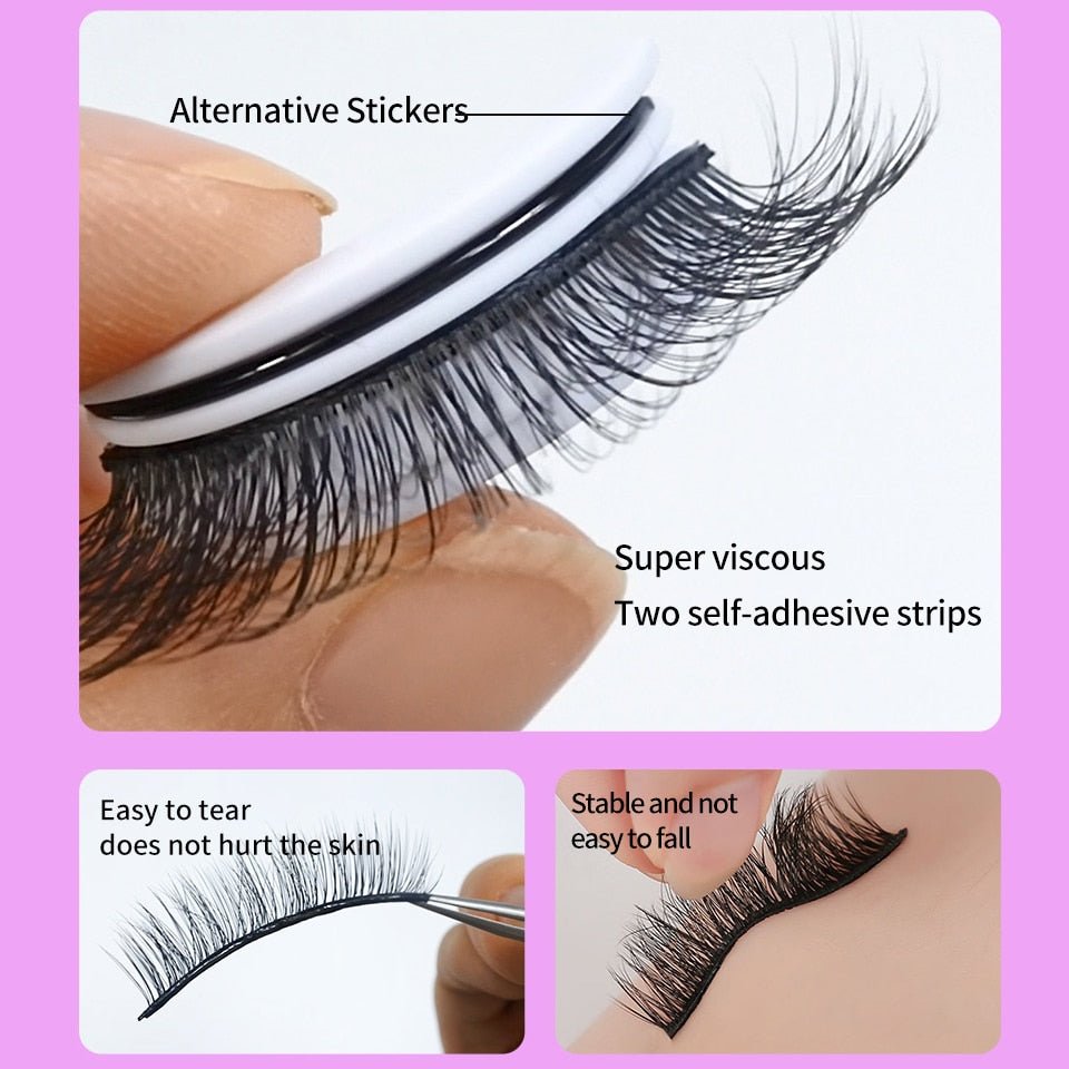 GLAMIX – Herbruikbare Zelfklevende Wimpers voor een Vlekkeloze Look