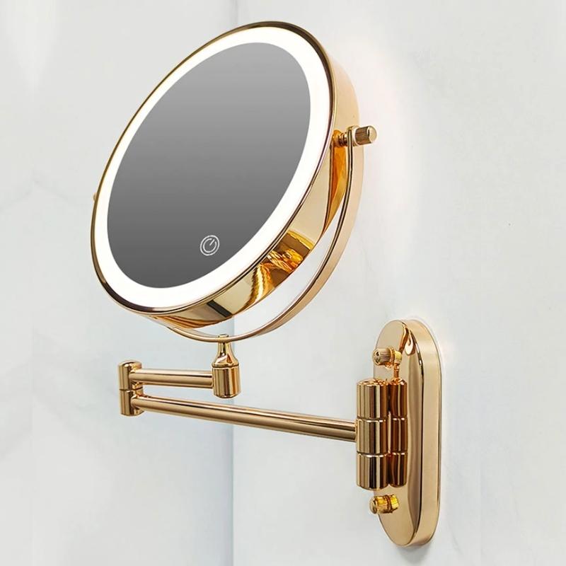 GLAMLITE LED SPIEGELLAMP – 5x Vergroting & Verstelbare Verlichting voor Nauwkeurige Schoonheid