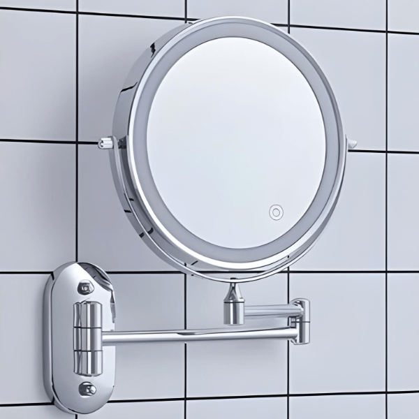 GLAMLITE LED SPIEGELLAMP – 5x Vergroting & Verstelbare Verlichting voor Nauwkeurige Schoonheid