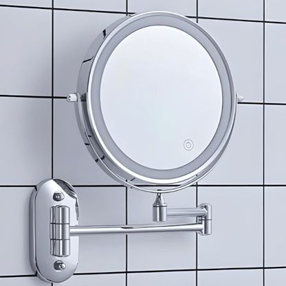 GLAMLITE LED SPIEGELLAMP – 5x Vergroting & Verstelbare Verlichting voor Nauwkeurige Schoonheid