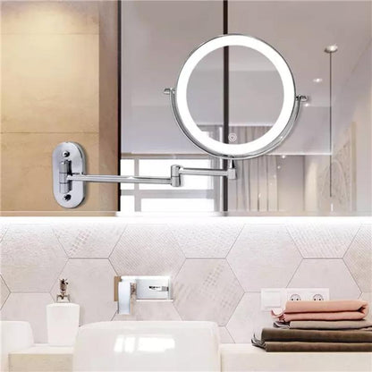 GLAMLITE LED SPIEGELLAMP – 5x Vergroting & Verstelbare Verlichting voor Nauwkeurige Schoonheid