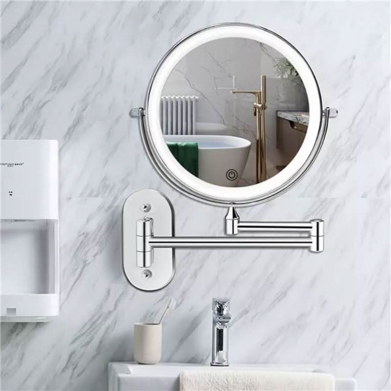 Lampada Specchio LED GLAMLITE – Ingrandimento 5x e Illuminazione Regolabile per Bellezza di Precisione
