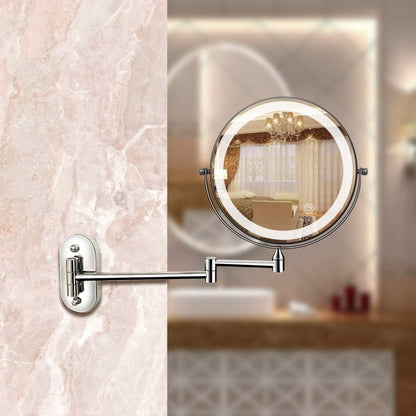 GLAMLITE LED SPIEGELLAMP – 5x Vergroting & Verstelbare Verlichting voor Nauwkeurige Schoonheid