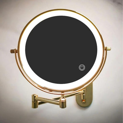 GLAMLITE LED SPIEGELLAMP – 5x Vergroting & Verstelbare Verlichting voor Nauwkeurige Schoonheid
