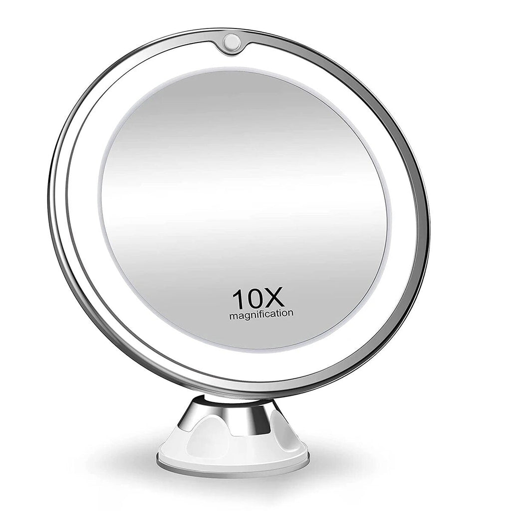 GLAMZOOM – 10x LED Makeup Mirror for Precision Beauty