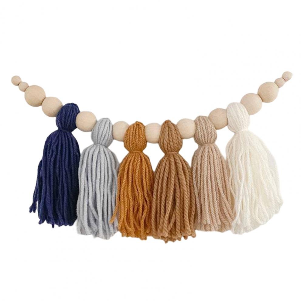 Glow String Baby Room Garland – Soft Wooden Bead Decoration for a Calm and Magical Atmosphere