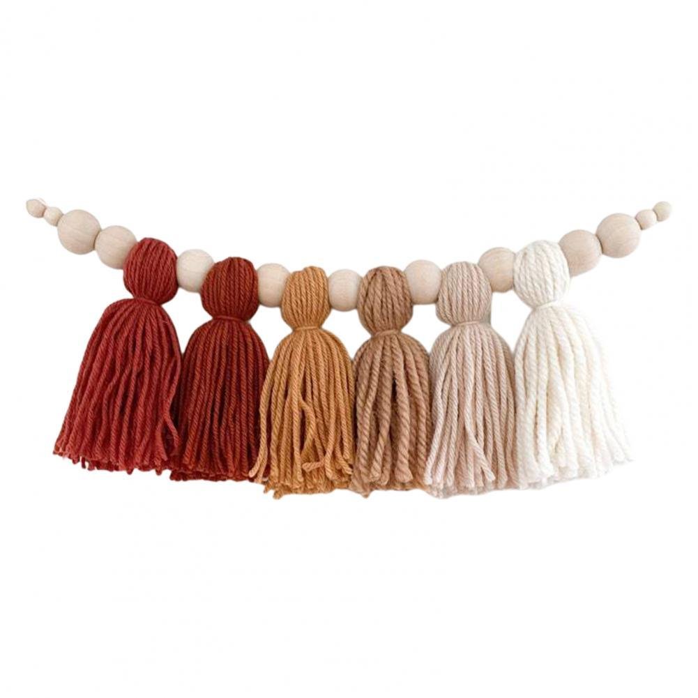 Glow String Baby Room Garland – Soft Wooden Bead Decoration for a Calm and Magical Atmosphere