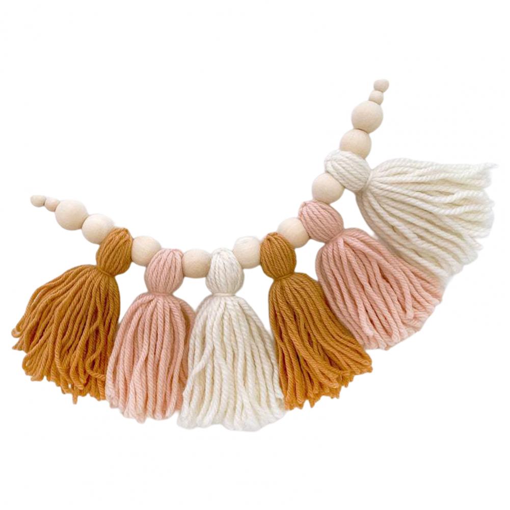Glow String Baby Room Garland – Soft Wooden Bead Decoration for a Calm and Magical Atmosphere
