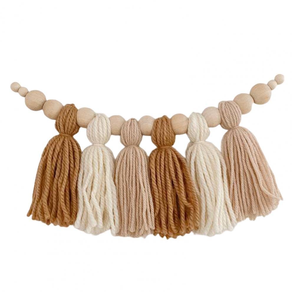 Glow String Baby Room Garland – Soft Wooden Bead Decoration for a Calm and Magical Atmosphere