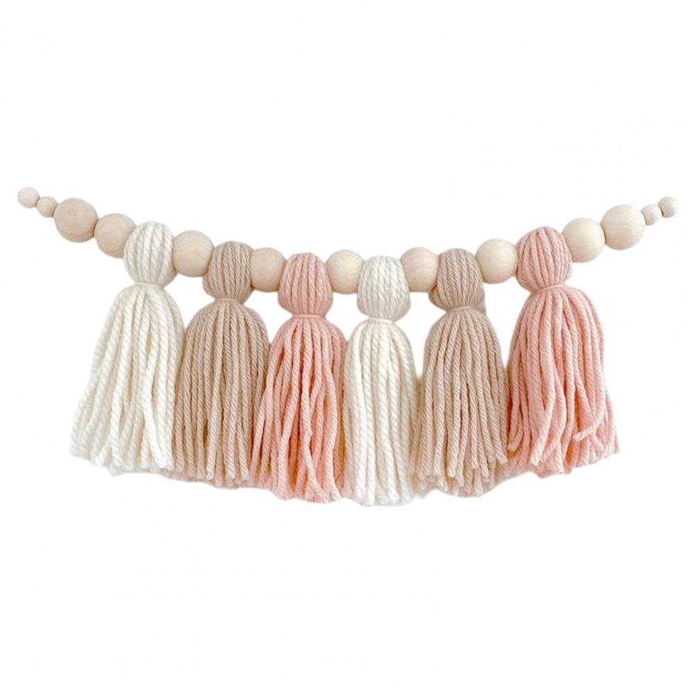 Glow String Baby Room Garland – Soft Wooden Bead Decoration for a Calm and Magical Atmosphere