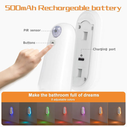 GlowBowl Motion – Bewegingssensor Toiletverlichting met 7 RGB-kleuren