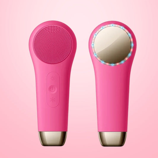  3-in-1 electrical facial brush with heat and sound pulsation technology-1