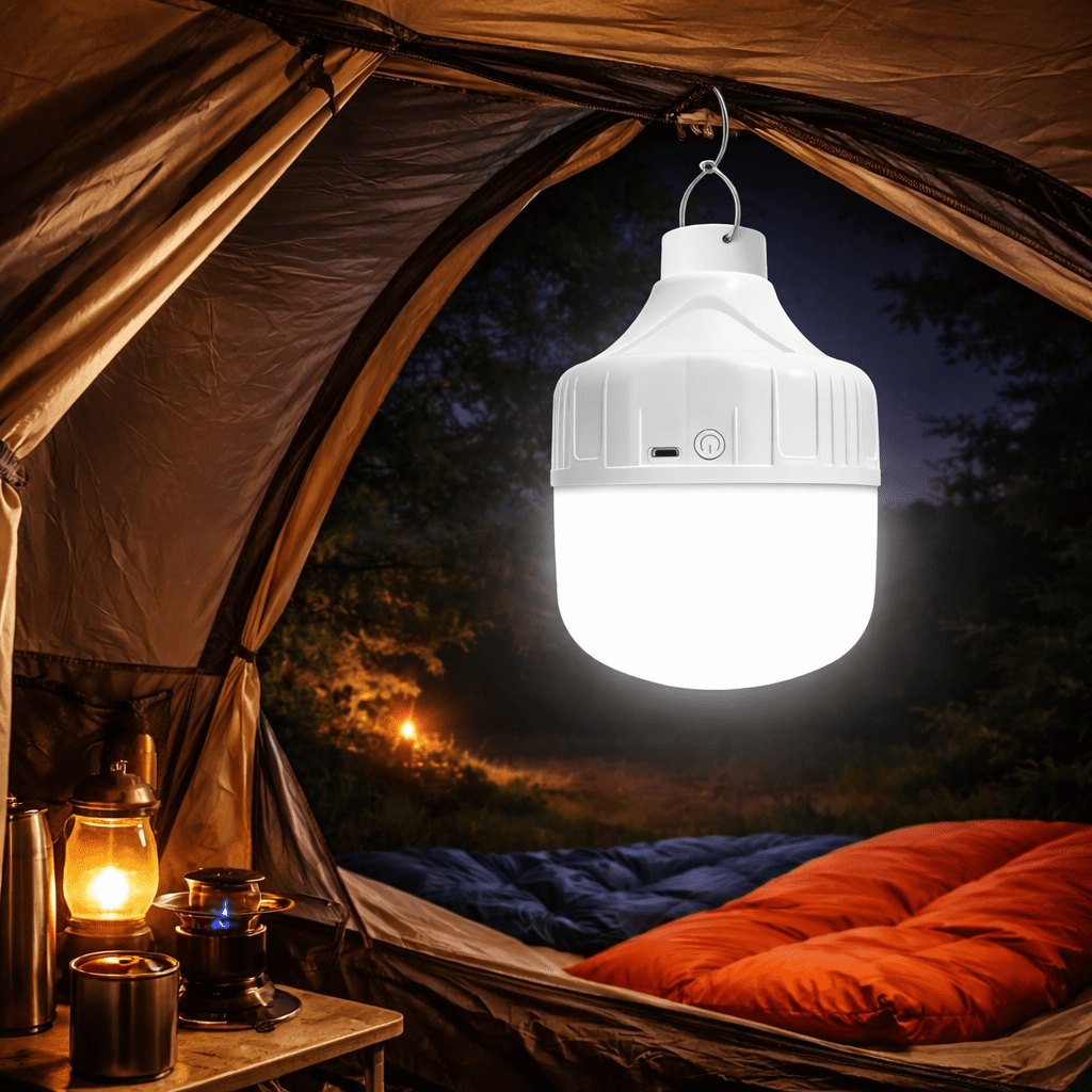 GLOWHUB – Portable USB Rechargeable LED Camping Light with 3 Modes