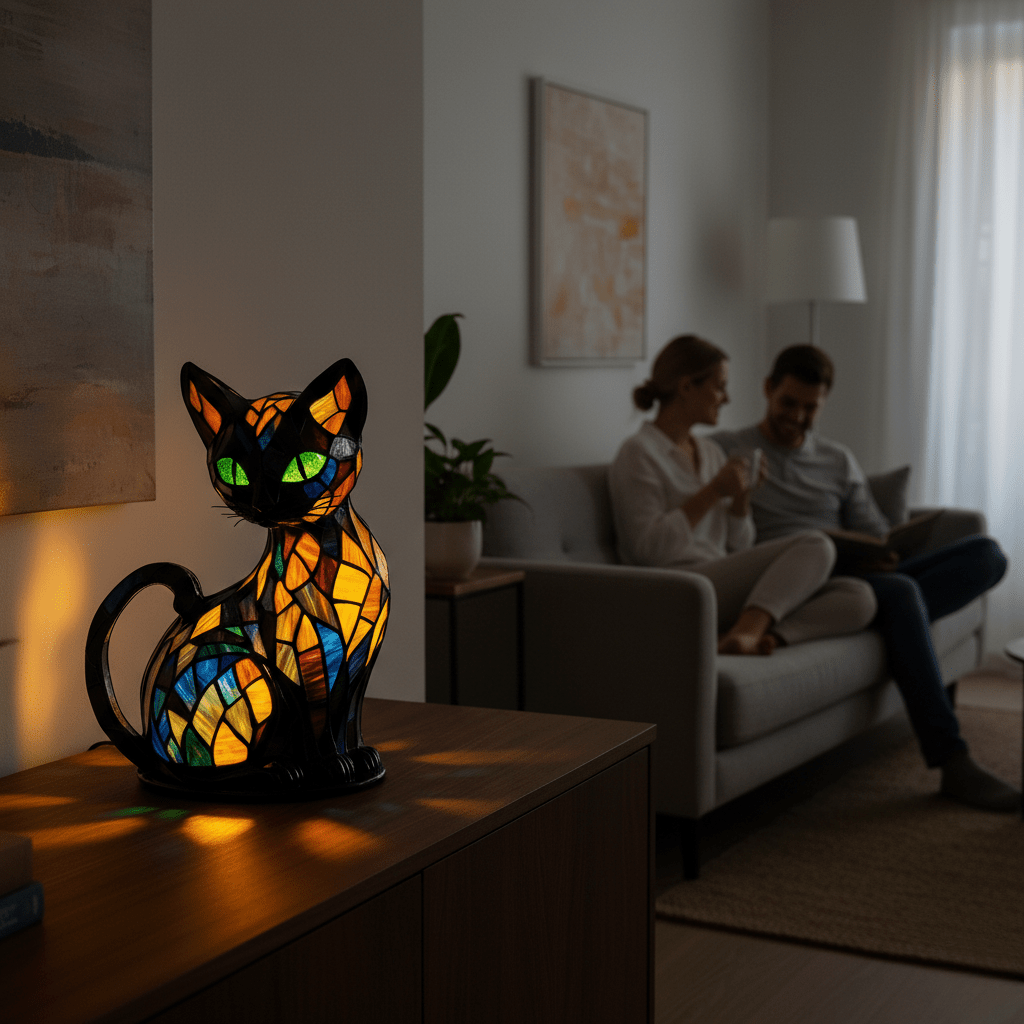 GLOWKITTY – Zachte LED Kat Nachtlamp voor Rustgevende Sfeer
