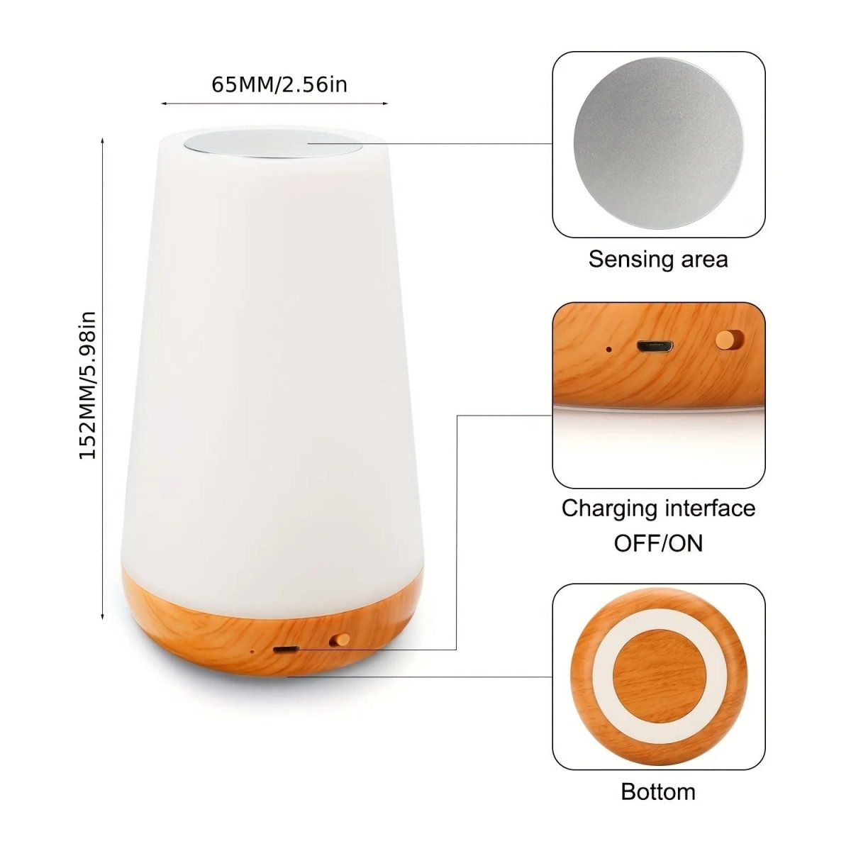 EASYDIM – Portable Night Light with Touch Dimming & Wireless Remote 5