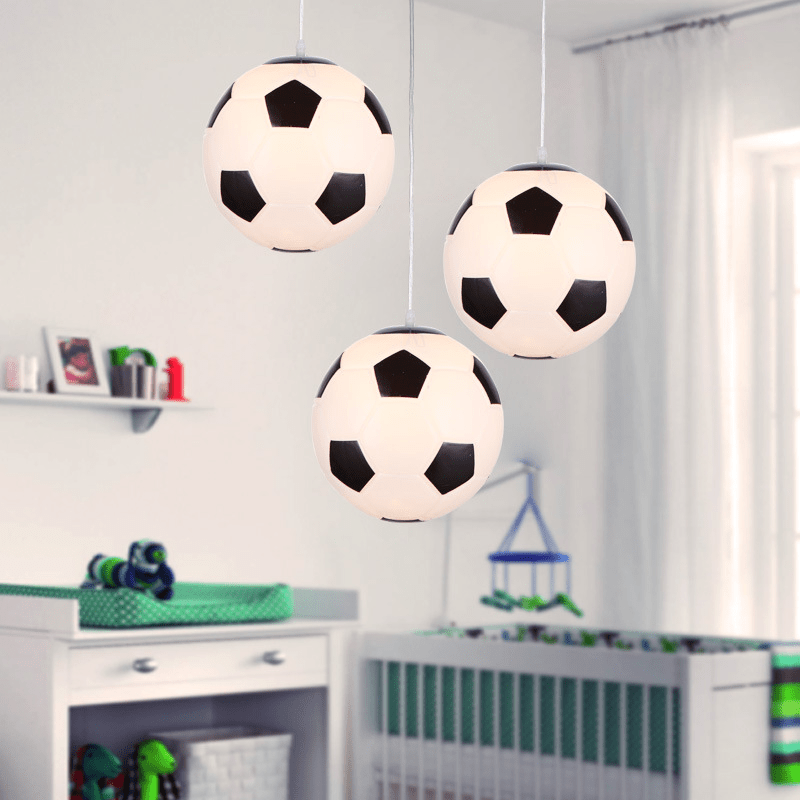 GOAL GLOW - Plafoniera a LED per la cameretta dei bambini con motivo calcistico