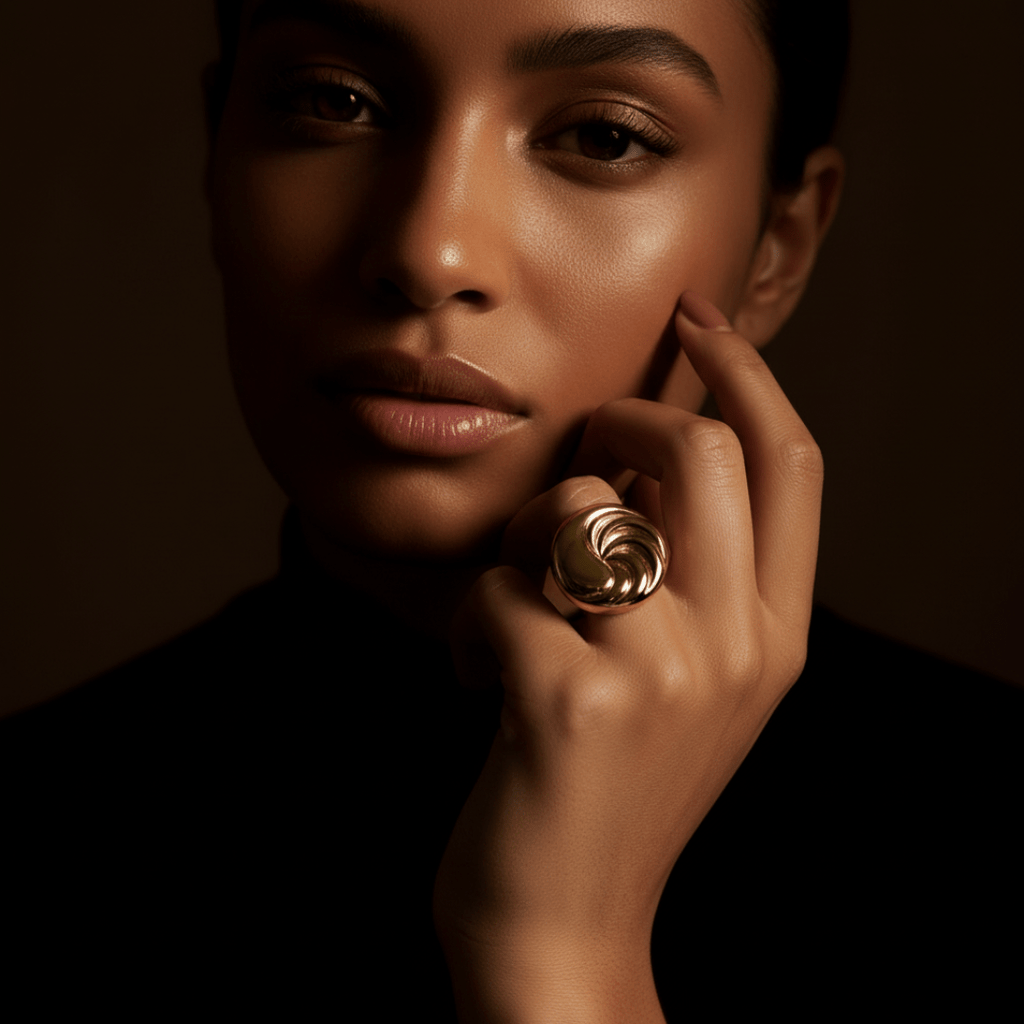 Gouden Getijden Spiraal Ring