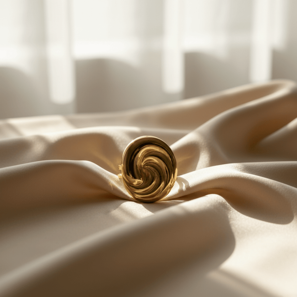 Gouden Getijden Spiraal Ring