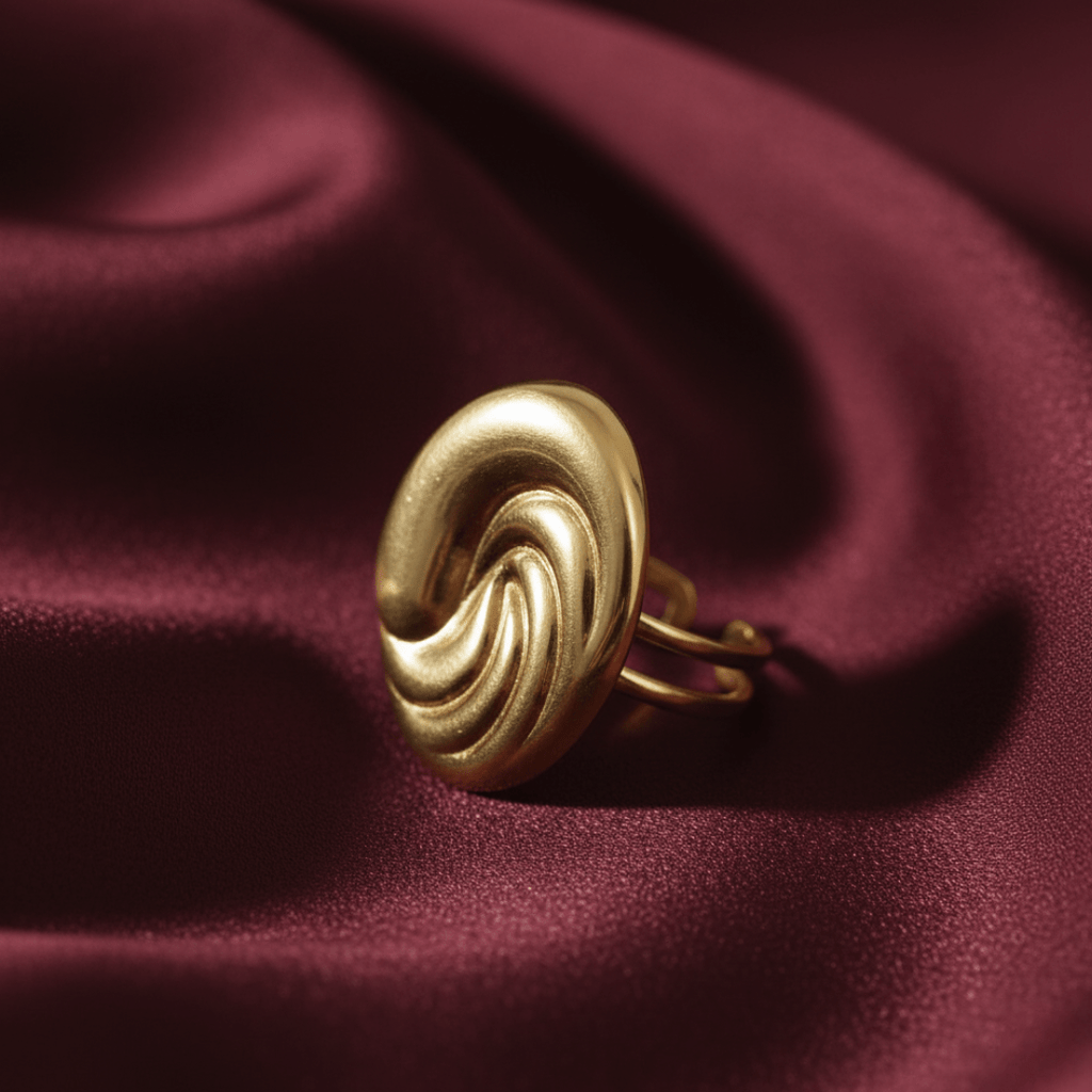 Gouden Getijden Spiraal Ring