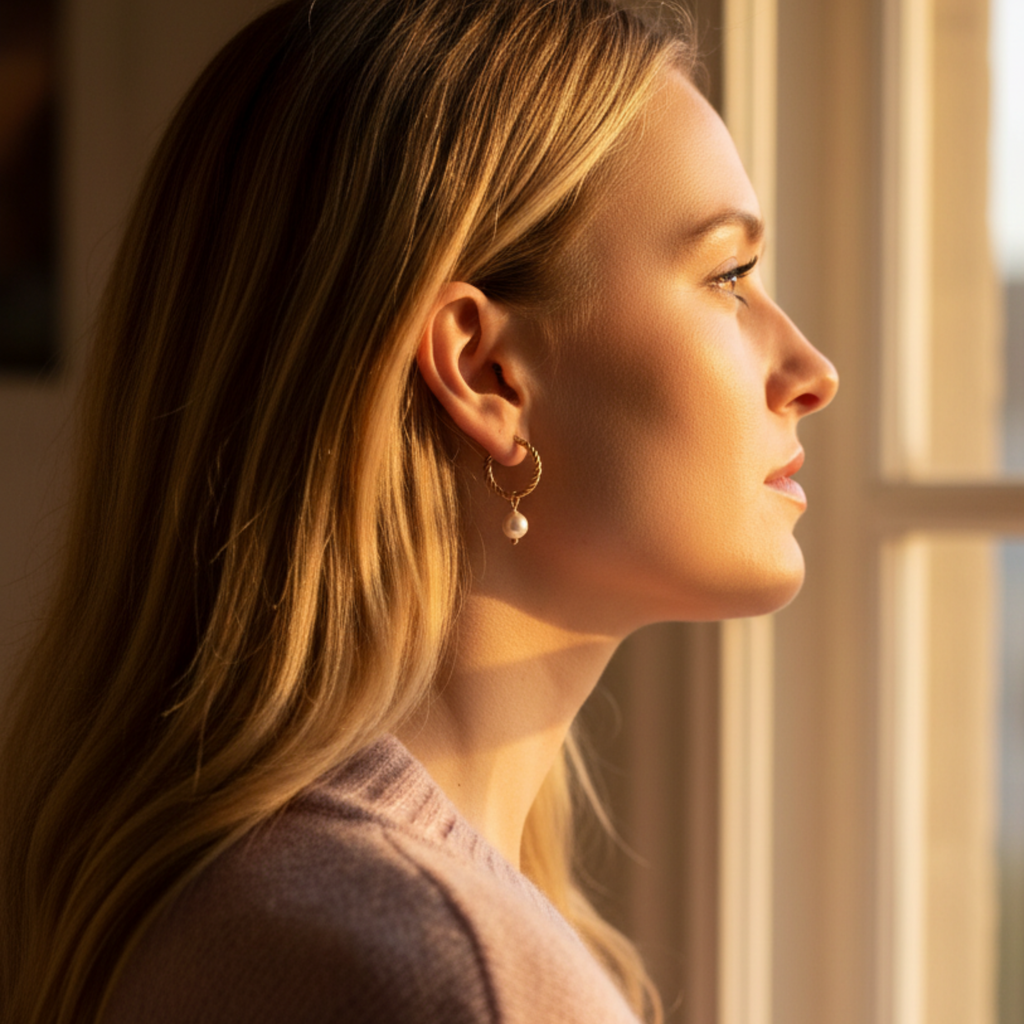 Pearl Drop Gouden Oorringen