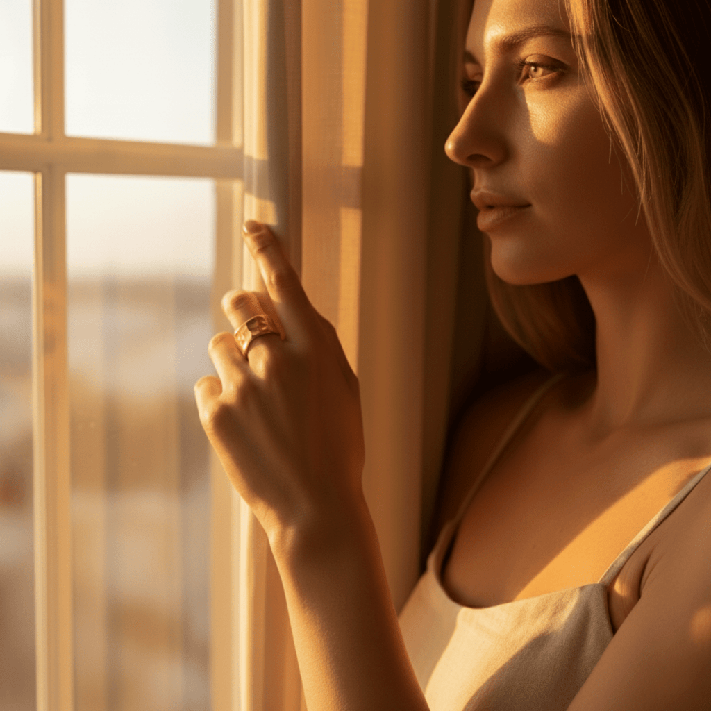 Anillo de banda de oro y plata Golden Hour