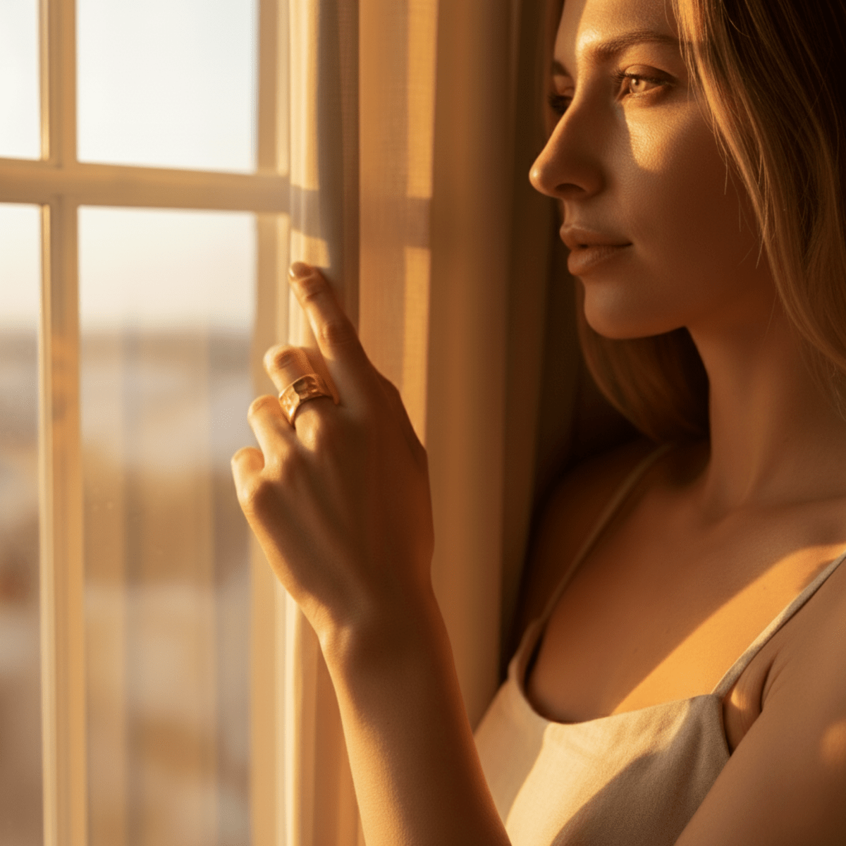 Anillo de banda de oro y plata Golden Hour