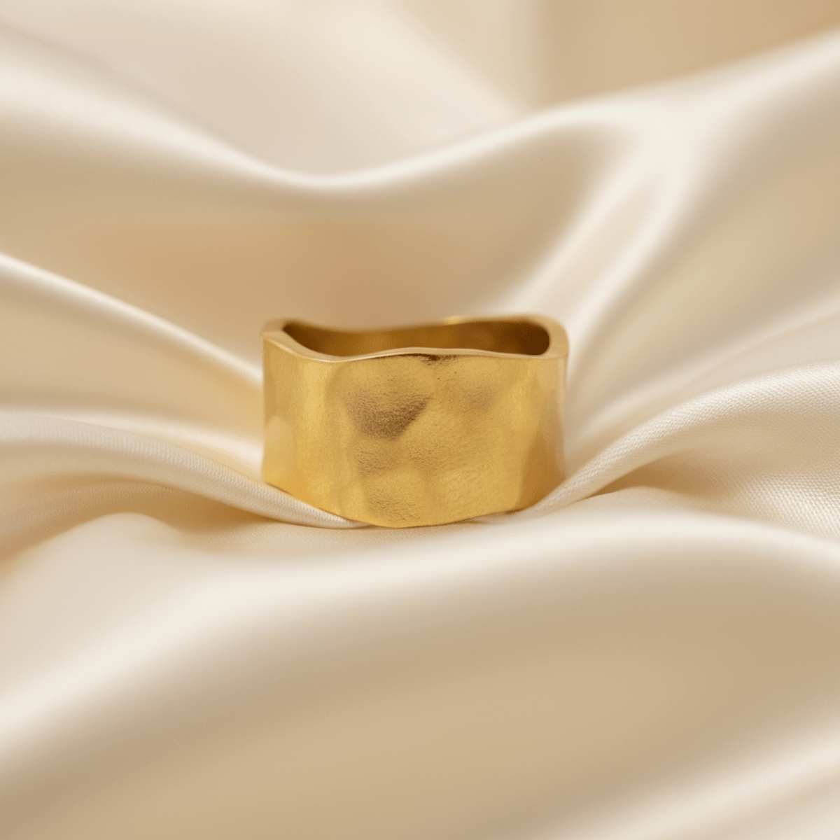 Anillo de banda de oro y plata Golden Hour