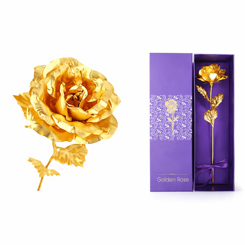 GOLDEVA – Rosa vera immersa in oro fatta a mano | Regali per San Valentino