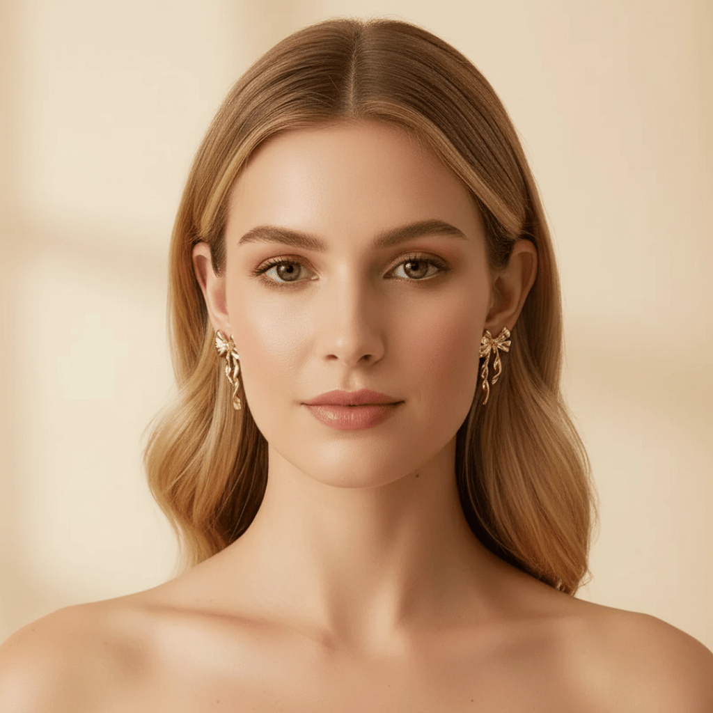 Golden Tide lint gouden druppel oorbellen