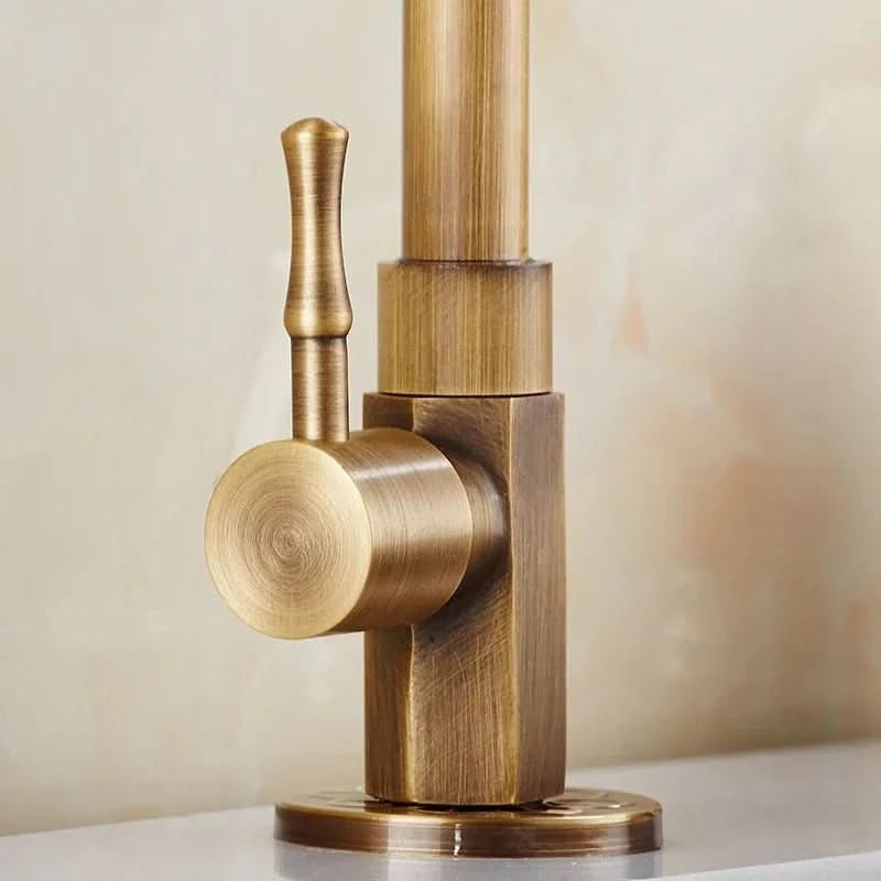  Goldenswan Faucet-Antique Schwanhals tap made of brass for the kitchen and garden-6